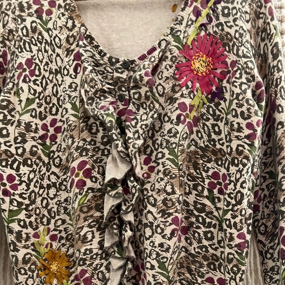 SPARROW Anthropologie Animal cheetah Print cardigan - Picture 5 of 8